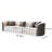 Grey Artificial Leather Modern Style Sofa Reception Set Waiting Room (5-Piece)
