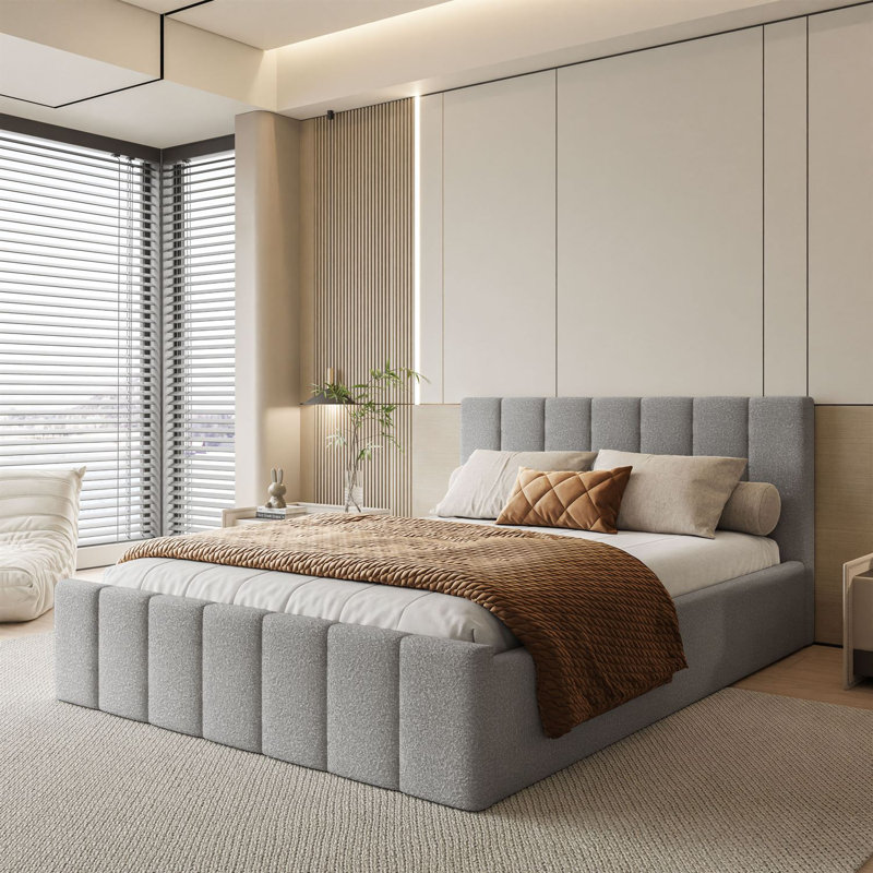 Upholstered Bed, 160cm W x 200cm L, Ascot toffee