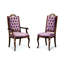 Tufted Upholstered Side Chair in Purple