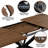 55.1 To 78.74"W x 35.43"D Rectangular Rounded-Corner Extendable Dining Table For 6-10Seat-660134834
