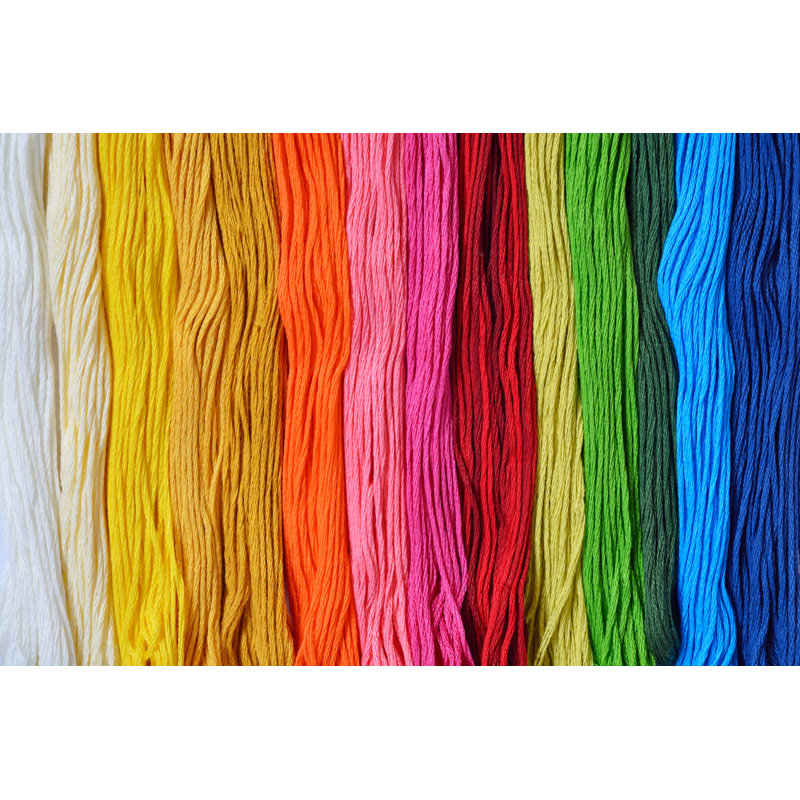 Colourful Threads. - Wrapped Canvas Print, 51cm H x 76cm W x 3.8 cm D