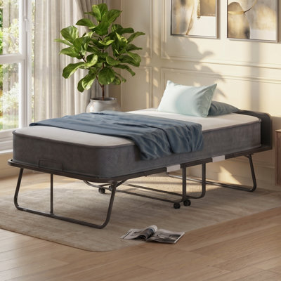 Folding Bed with 5" Memory Foam, Dustproof Bag & Baffle
