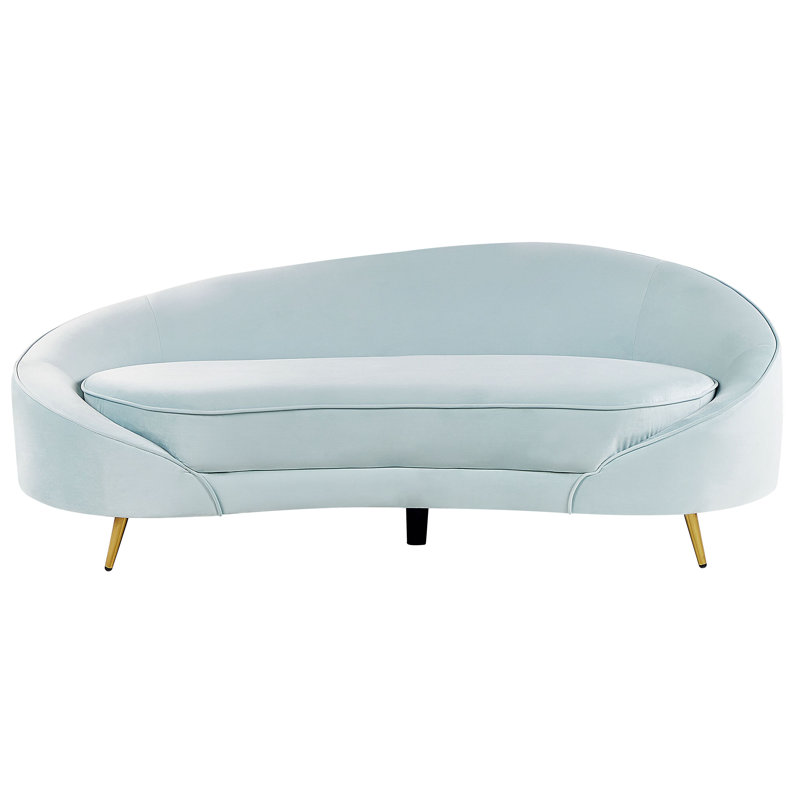 Kabat 3 Seater Velvet Sofa, Light Blue