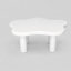 Table basse nuage en loupe de 101,6 cm (40 po) avec 4 pieds ronds, table basse moderne à profil bas, table centrale irrégulière unique pour salon-1387588809