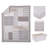 NoJo Together is Better White, Gray, and Taupe Stripes and Dots 4 Piece Nursery Crib Bedding Set 