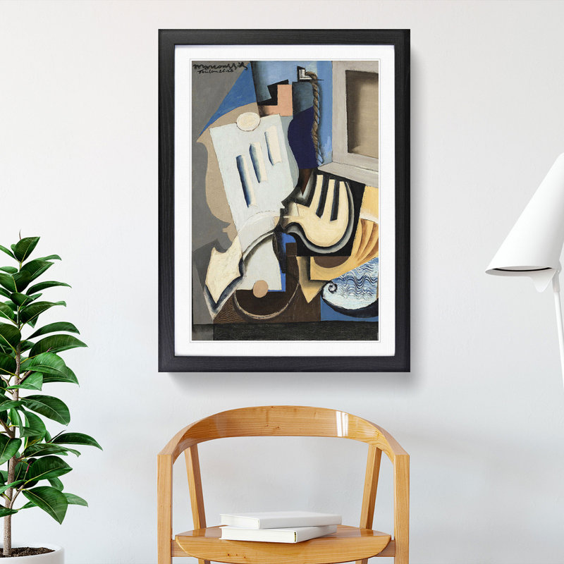 Still Life Vol.4 by Roger De La Fresnaye - Picture Frame Painting, 36cm H x 27cm W x 2cm D, Black