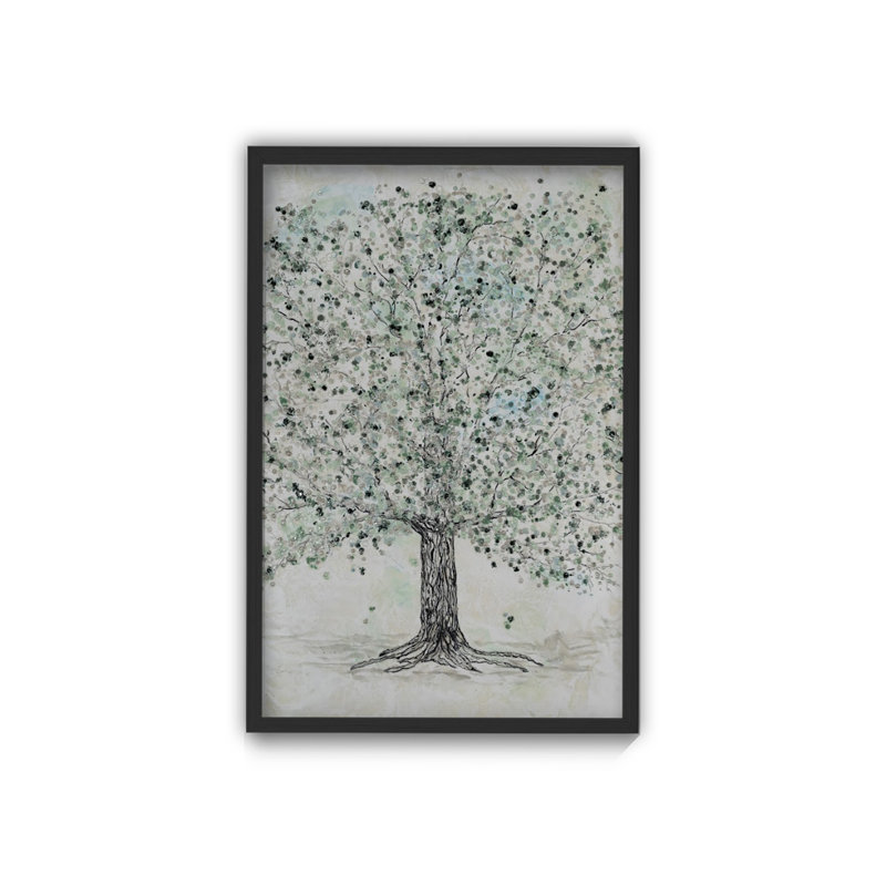 Nature Inspired "Lush Renewal" Canvas Wall Art By , Floater Framed Canvas, 16" H x 12" W, Black