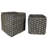 Square Baskets, Rattan, Set/2  Sm: 15X7, Lrg 19X7.5-61477118-61477057