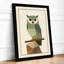 Geometric Owl Scandinavian - Framed Print-1646925768-1646925751