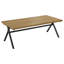 3 tables en chêne doré et bronze industriel - finition thermolaquée avec accents