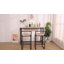 Vanwagoner de 2 tabourets de bar avec dossier et repose-pieds, structure en métal