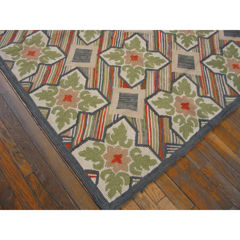 Flatweave Wool Floral Area Rug, 9' X 12'