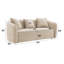 Canapé Keith en chenille beige avec 3 coussins