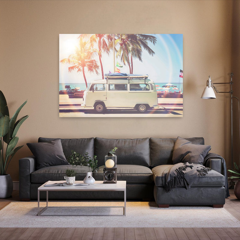 Camper Van, art mural contemporain, H 40 po x l 60 po