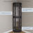 21.5" W Lighted Corner Curio Cabinet-721588516