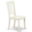 Ensemble de salle à manger 7 pièces comprenant une table ovale avec rallonge papillon et 6 chaises en bois, 101,6 x 193,3 cm, blanc lin-1567395610