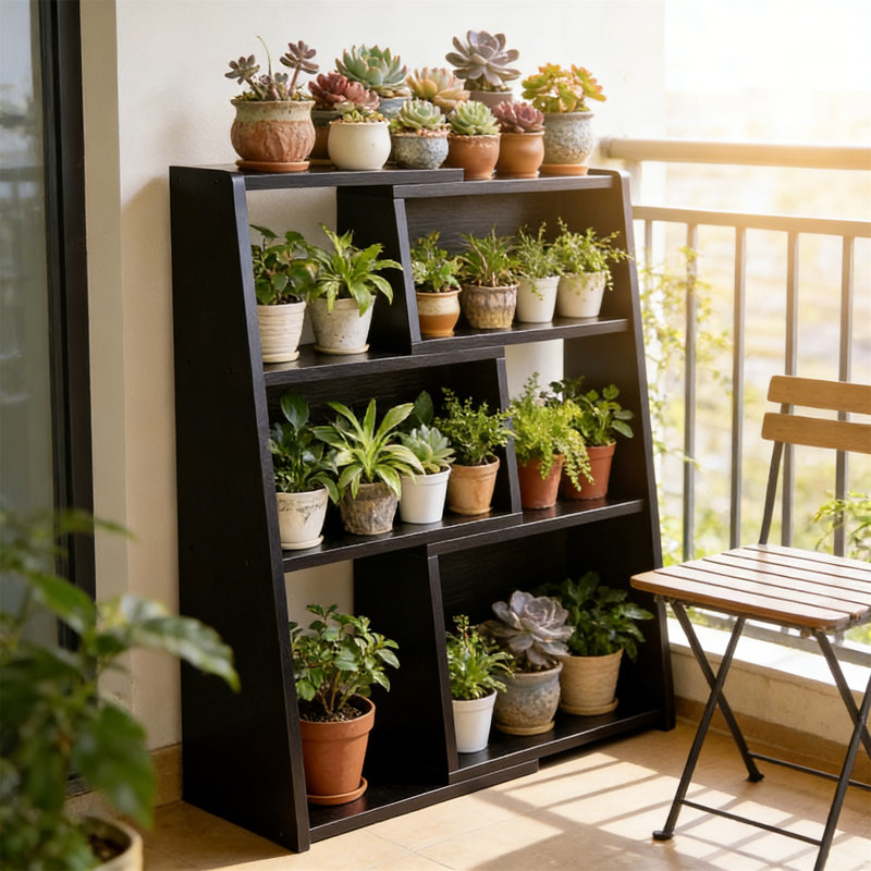 90cm H x 61.5cm W Standard Bookcase, Black