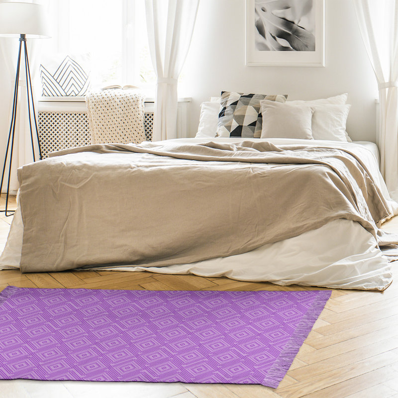 Tapis carré mauve à motif Mcguigan, Oui