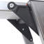 Plateforme en aluminium antidérapant avec banc de travail pliable et échelle de cloisons sèches d'une capacité de 330 lb