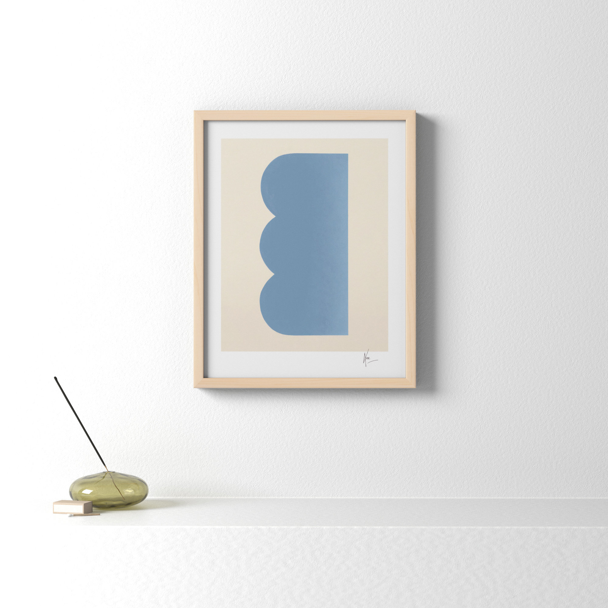 Keyhole 6 by Lee Lessem, 20" H x 16" W x 1.25" D, Maple Framed