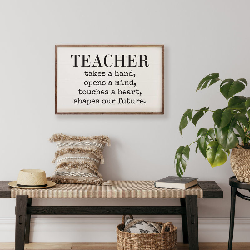 Teacher White, 10" H x 16" W x 1" D
