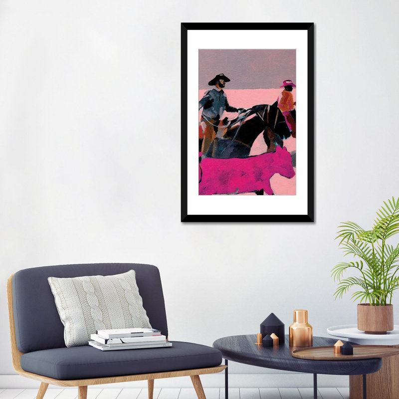 Vaches - Affiche murale - Papier d'art encadré, 32" x 24", Framed Paper, Noir