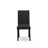 5 Piece Modern Dining Table Set Includes a Round Wooden Table with Dropleaf and 4 Black Color Linen Fabric Upholstered Chairs, Wire brushed Black-155862190-155773768-155773775