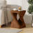 Twist Shape Side Table, Wood-Like Texture-1650353347