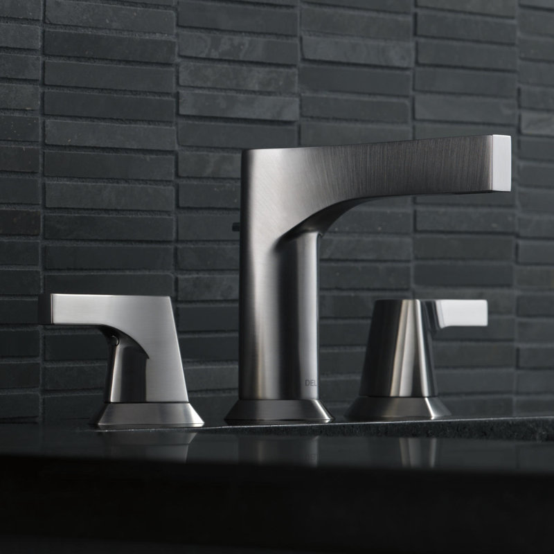 Zura Widespread Faucet with Drain Assembly, Brushed Nickel