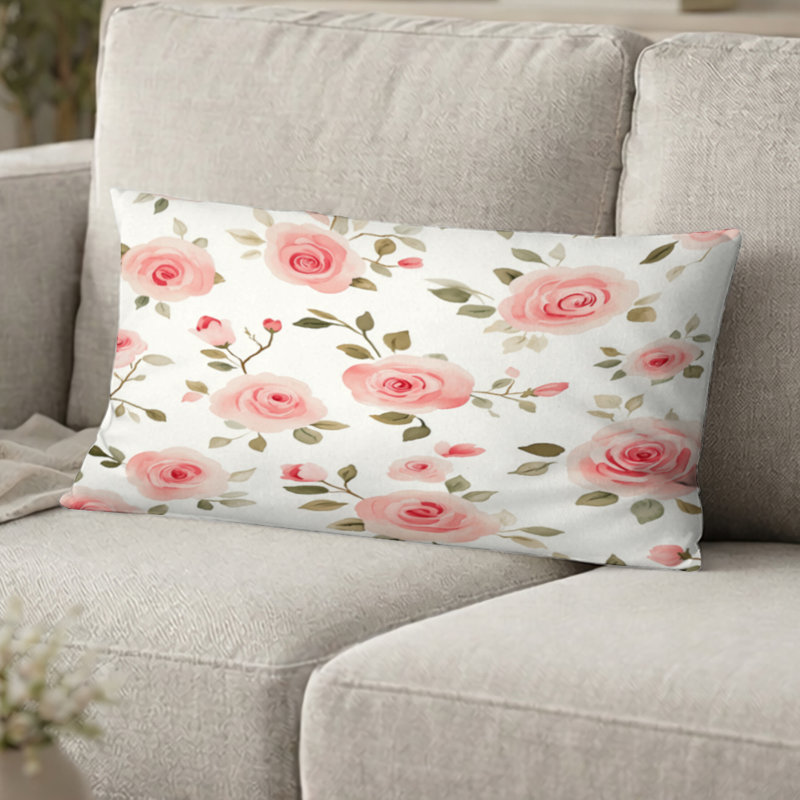 Coussin Floral, H 12 po x l 20 po