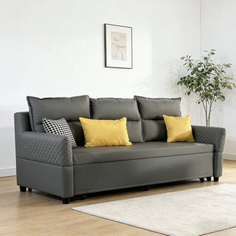70.86" Versatile Luxury Sofa Bed With Hidden Retractable Storage Box--Arrtle Furniture