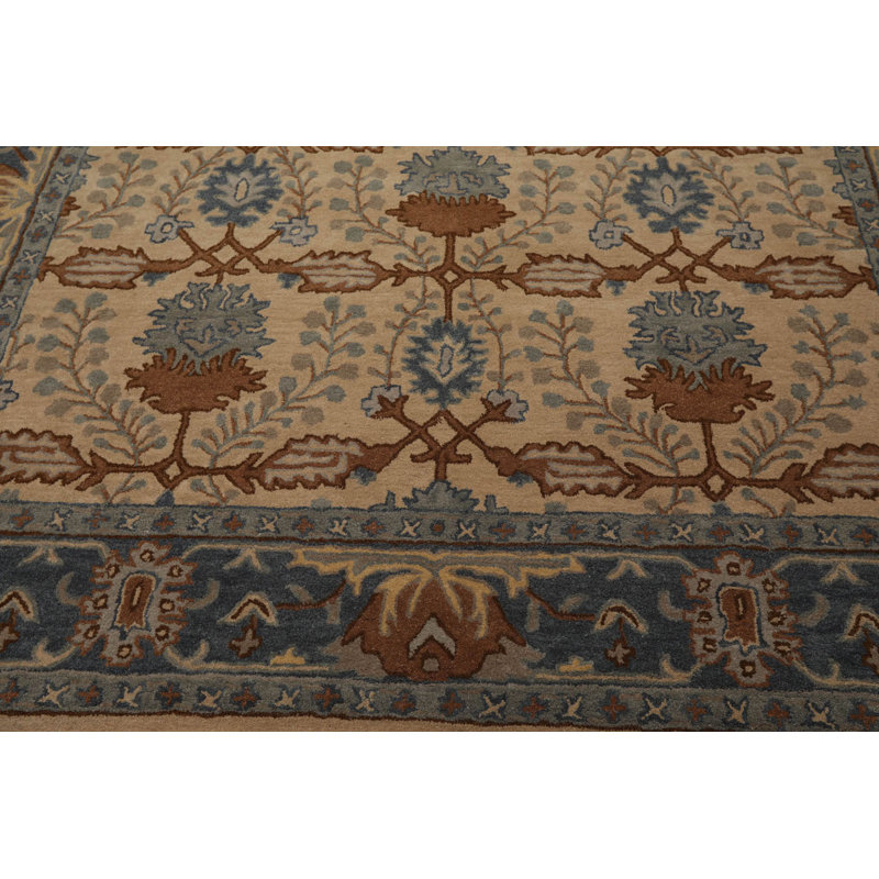 Tapis multicolore touffeté à la main William Morris beige, brun