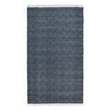 Jake Chevron Area Rug in Dark Blue