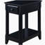 Table d'appoint noire avec tablette inférieure