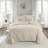 3 Piece Tufted Cotton Bedspread Set Taupe King/Cal King-119922383-119922384