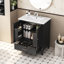 Meuble-lavabo de salle de bain avec lavabo, espace de rangement multifonctionnel de style rétro et tablette de porte-1940749278