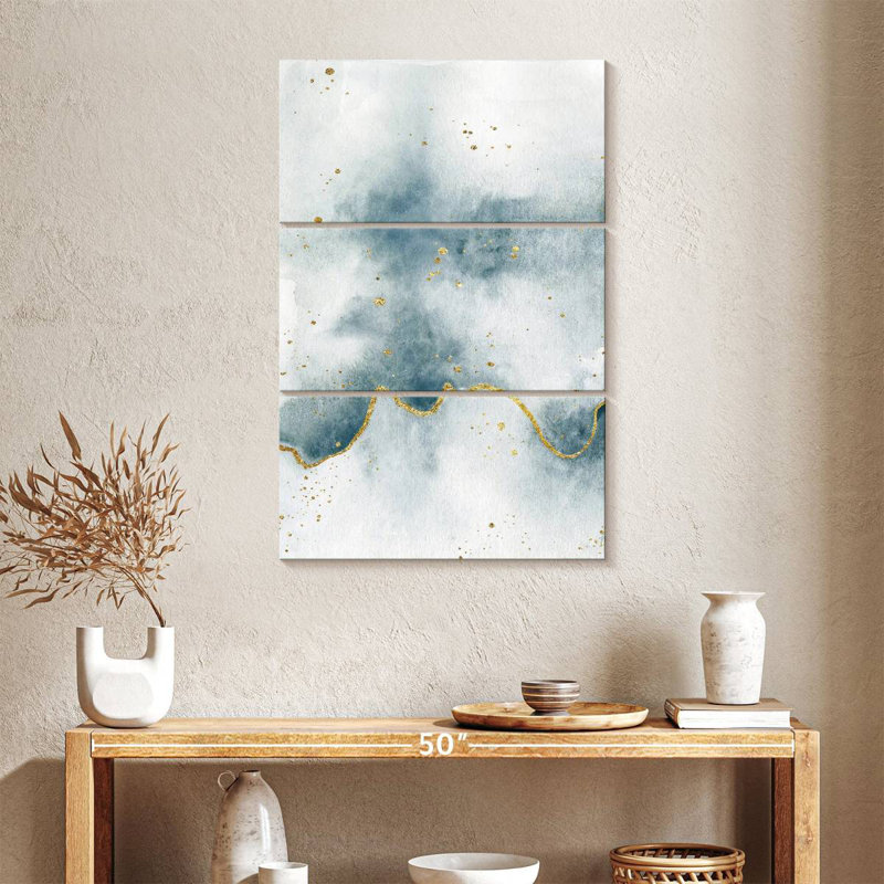 Avery Flow With Gold II, 38" H x 24" W