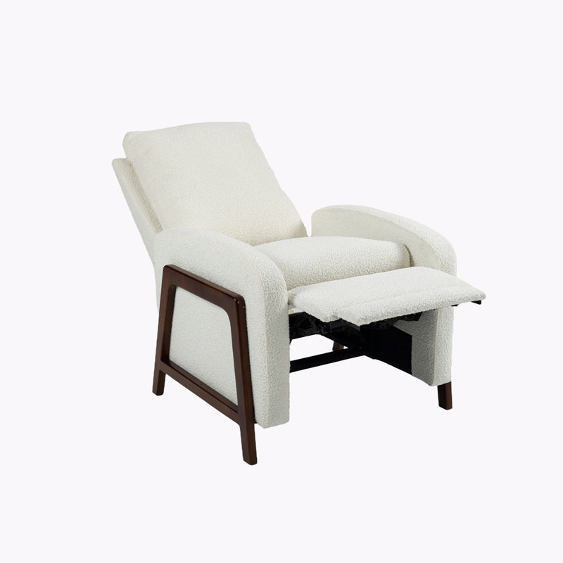 Oana Fabric Upholstered Recliner, Beige