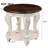 Solid Wood Round End Table with Shelf-1518809808