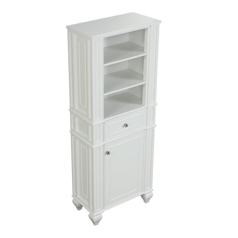 Lark Manor Arbesa Solid Wood Freestanding Linen Cabinet | Wayfair