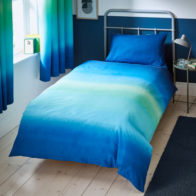 Ombre Stripe Reversible Duvet Cover Set