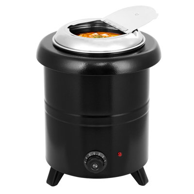 Bouilloire commerciale, réchaud à grande capacité avec marmite amovible en acier inoxydable, couvercle pivotant et poignée anti-brûlure, chauffe-plats avec base stable pour restaurant buffet