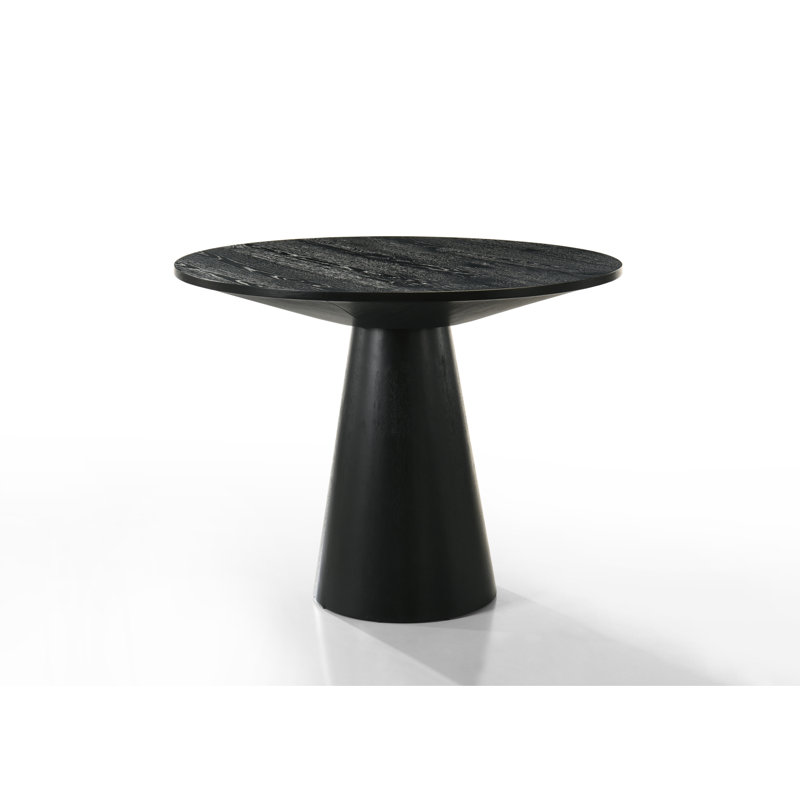 Table ronde de 47 po Jasper, H 37,07 po x L 47,07 po x l 47,07 po, Noir