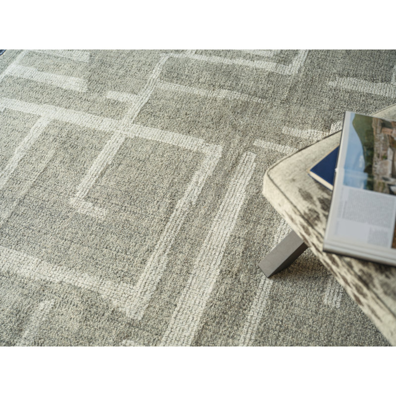 Breckenridge Hand Tufted Wool Abstract Area Rug, Rectangle 9' x 12'