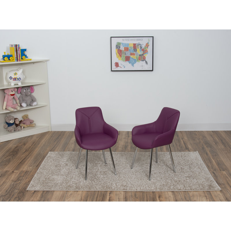 Ariad Kids 12.5'' Chair and Ottoman, Purple