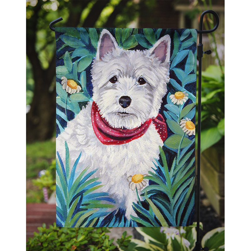 Drapeau de jardin à 2 côtés westie