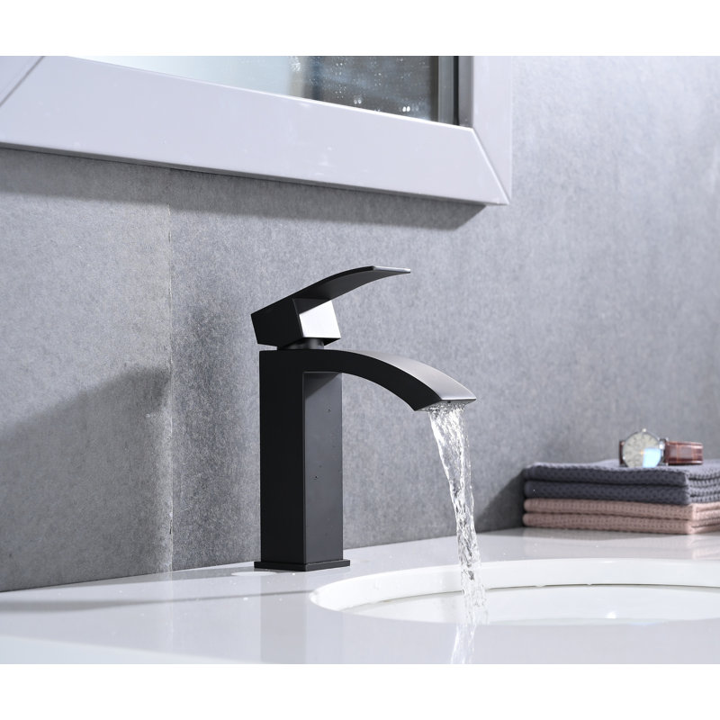 Single Hole Bathroom Faucet, Matte Black
