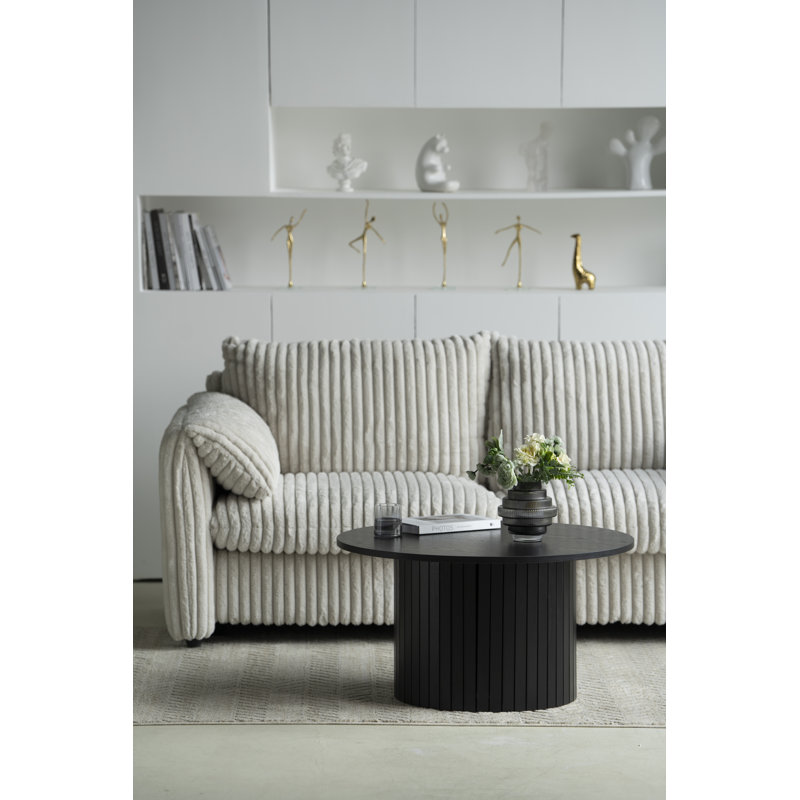 Aviyan Drum Coffee Table, Black