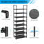 8 Tier Shoe Rack For 16-20 Pairs Tall Shoe Rack ,Versatile Shoe Shelf Organiser