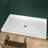 60 In L X 36 In W ADA Low Threshold Center Drain Shower Base With Slope Type Threshold, Matching Glossy Surface Open Design, Wheel Chair Access, Low Profile, White-128706592